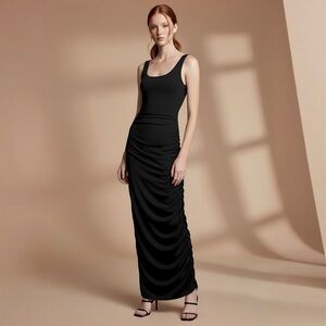 Chic Black Sleeveless Maxi Dress